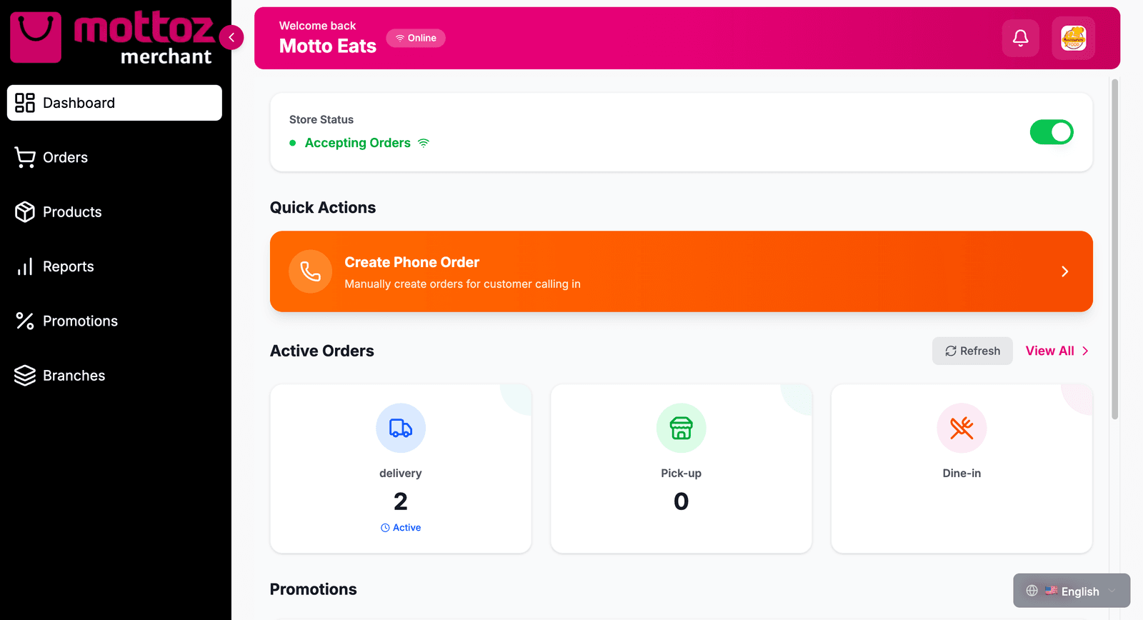 MOTTOZ Merchant Dashboard — Full Stack Project by Sivapalan Mithushan